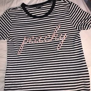 Topshop striped peachy tee 🖤